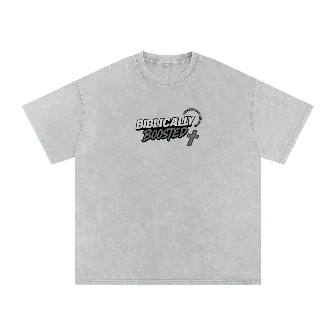 Biblically Boosted Wanted Snow Washed T-Shirt