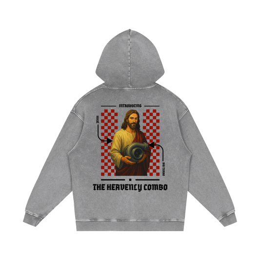 Biblically Boosted Heavenly Combo Snow Washed Hoodie