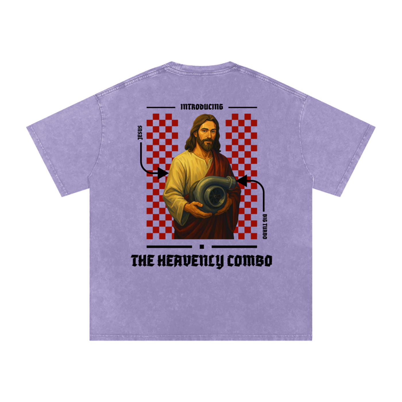 Biblically Boosted Heavenly Combo Snow Washed T-shirt