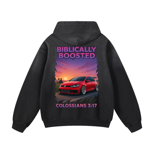 Biblically Boosted VW Golf Sun Fade Hoodie