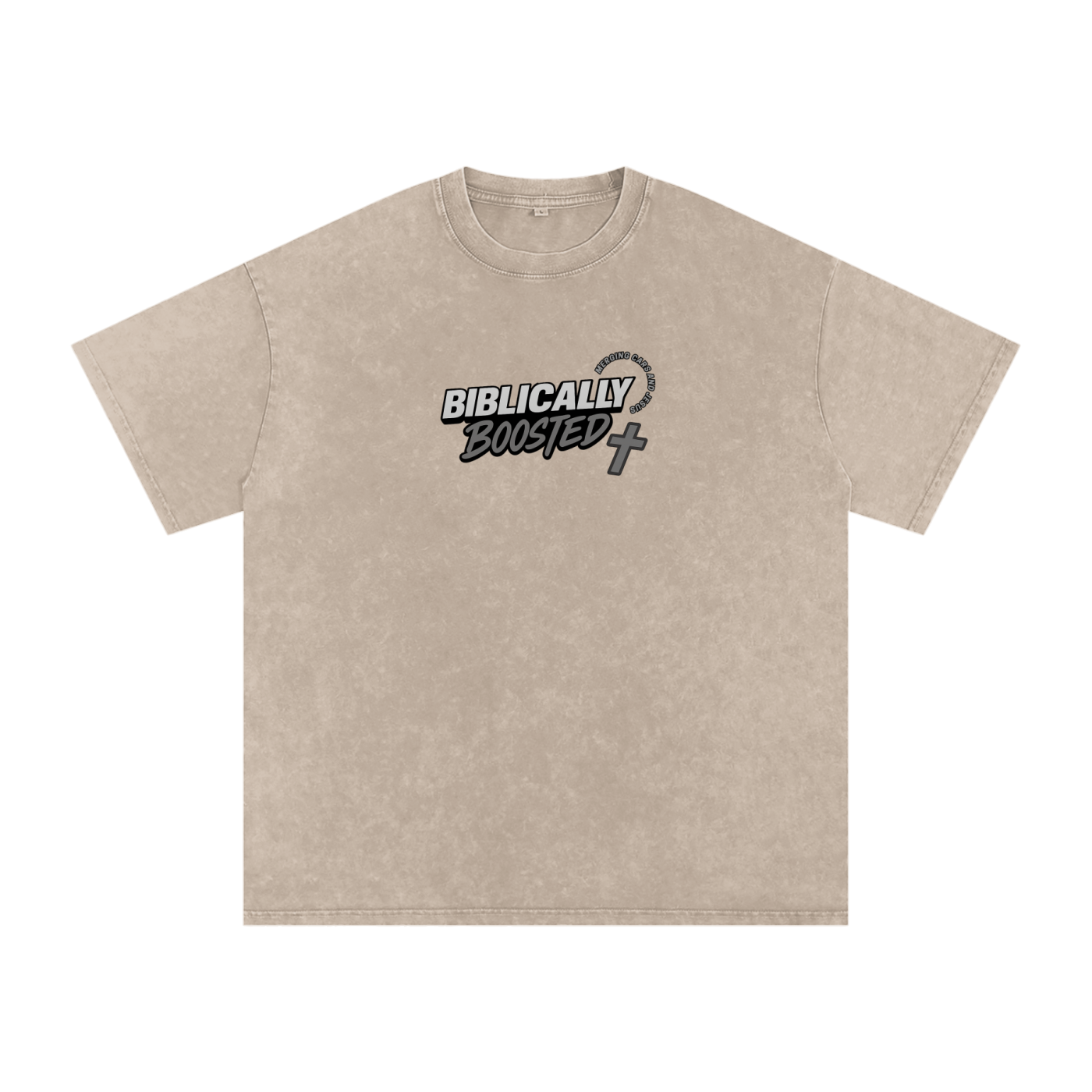 Biblically Boosted Wanted Snow Washed T-Shirt