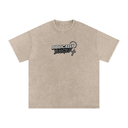 Biblically Boosted Wanted Snow Washed T-Shirt