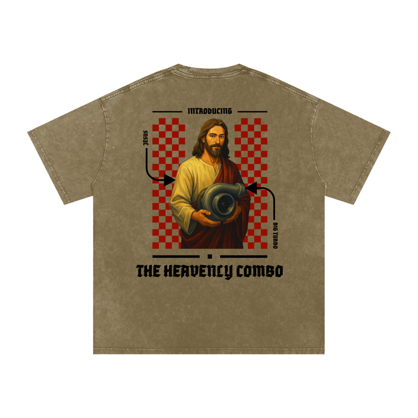 Biblically Boosted Heavenly Combo Snow Washed T-shirt