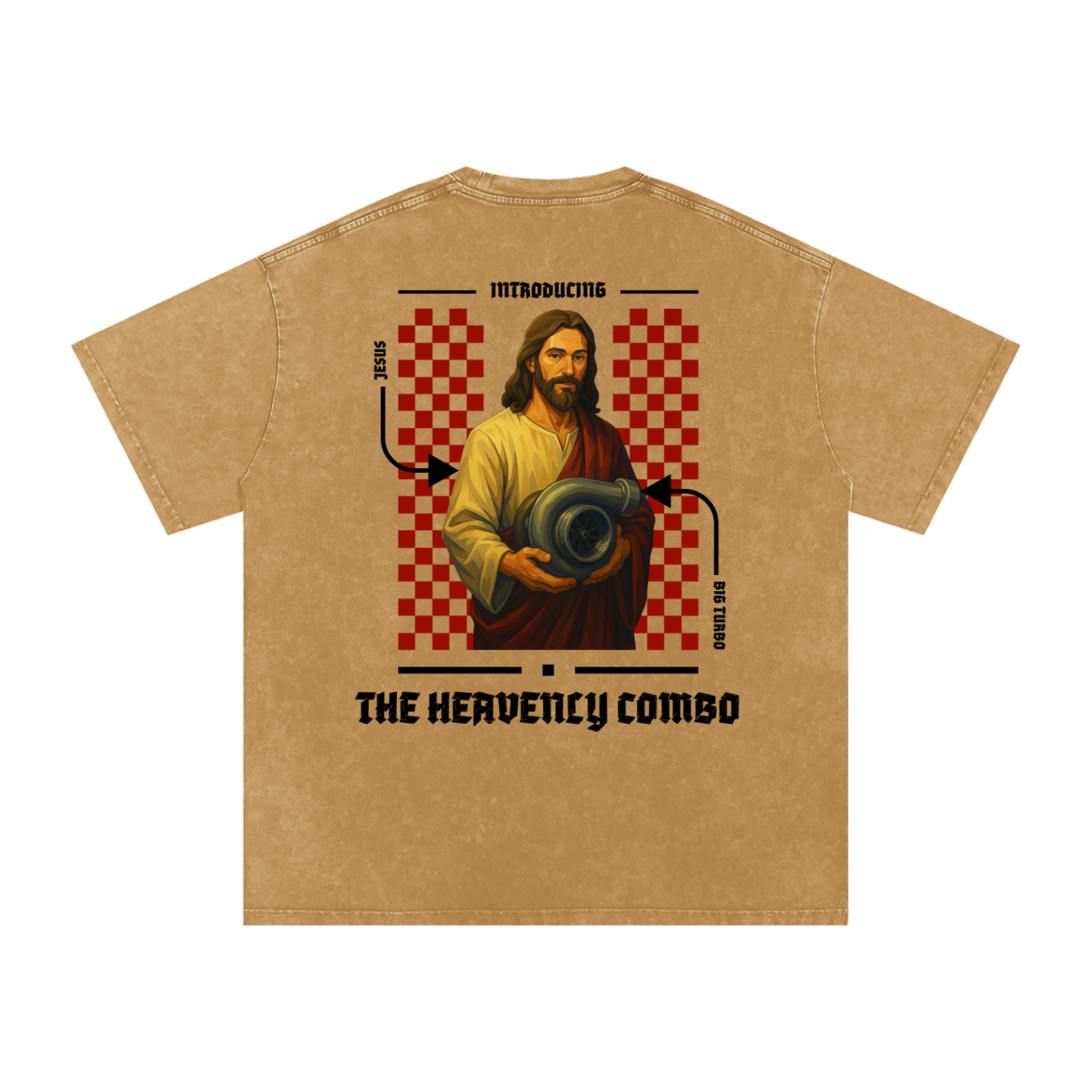 Biblically Boosted Heavenly Combo Snow Washed T-shirt