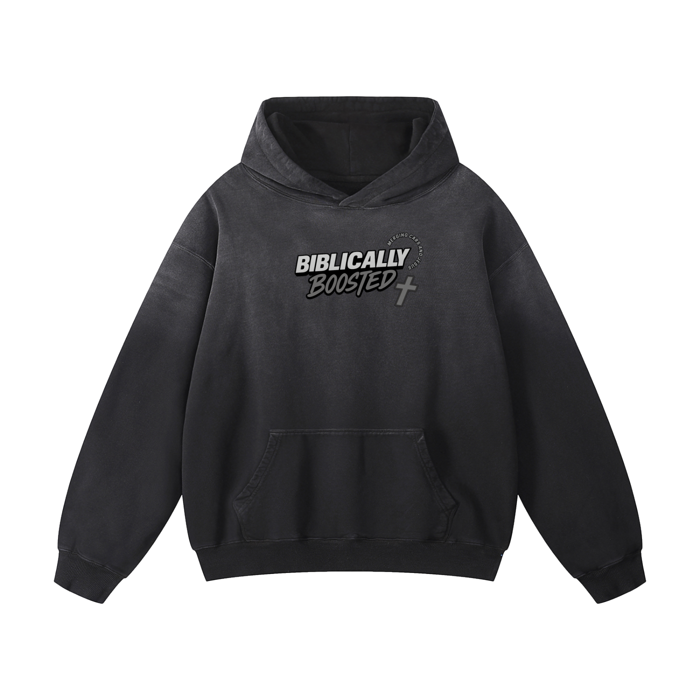 Biblically Boosted Wanted Sun Fade Hoodie