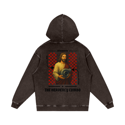 Biblically Boosted Heavenly Combo Snow Washed Hoodie