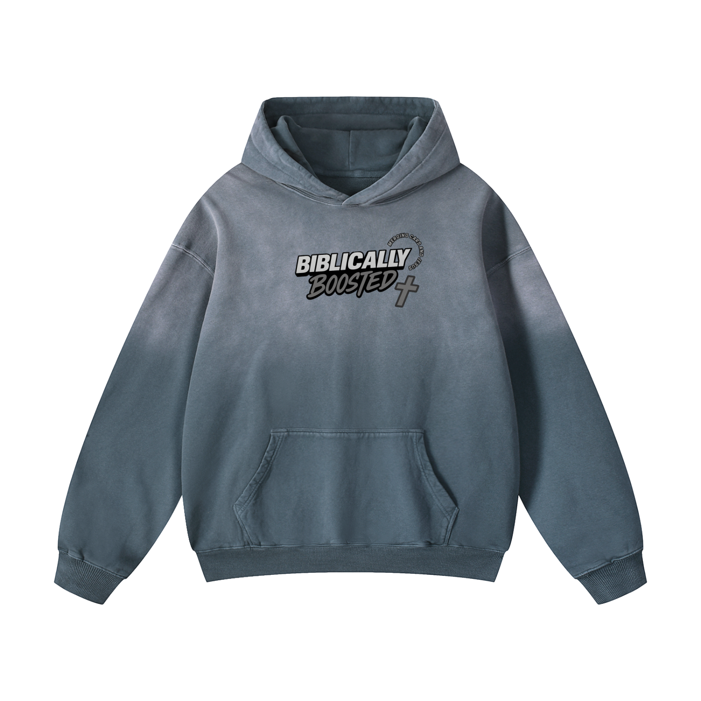 Biblically Boosted Wanted Sun Fade Hoodie