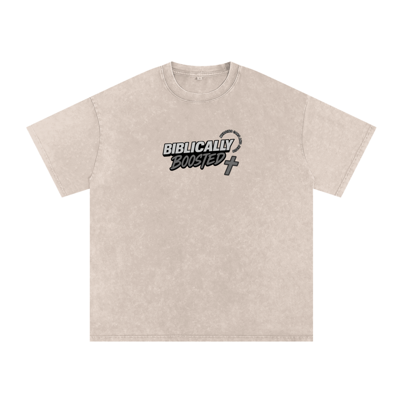 Biblically Boosted Wanted Snow Washed T-Shirt