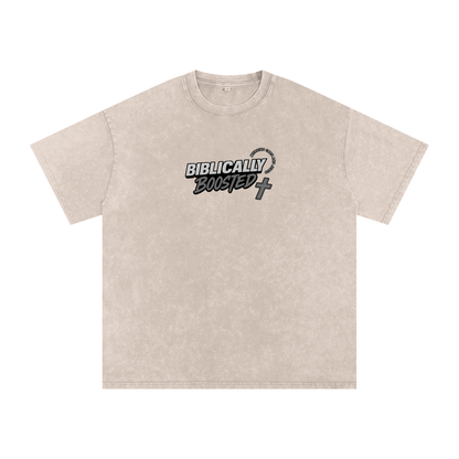Biblically Boosted Wanted Snow Washed T-Shirt