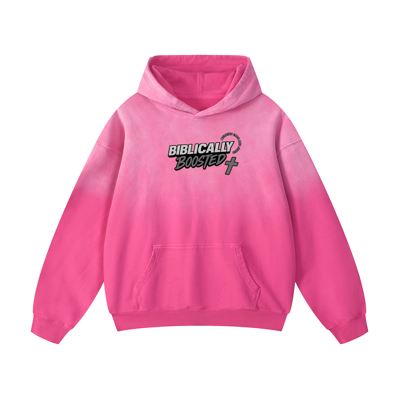 Biblically Boosted Wanted Sun Fade Hoodie