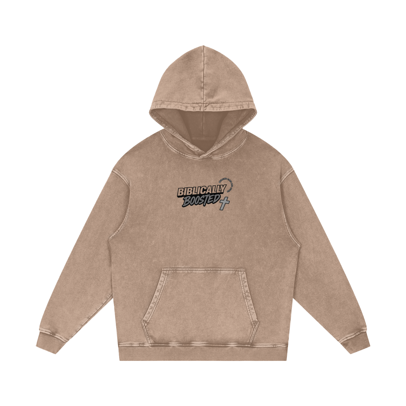 Biblically Boosted Mustang Lust Snow Washed Hoodie