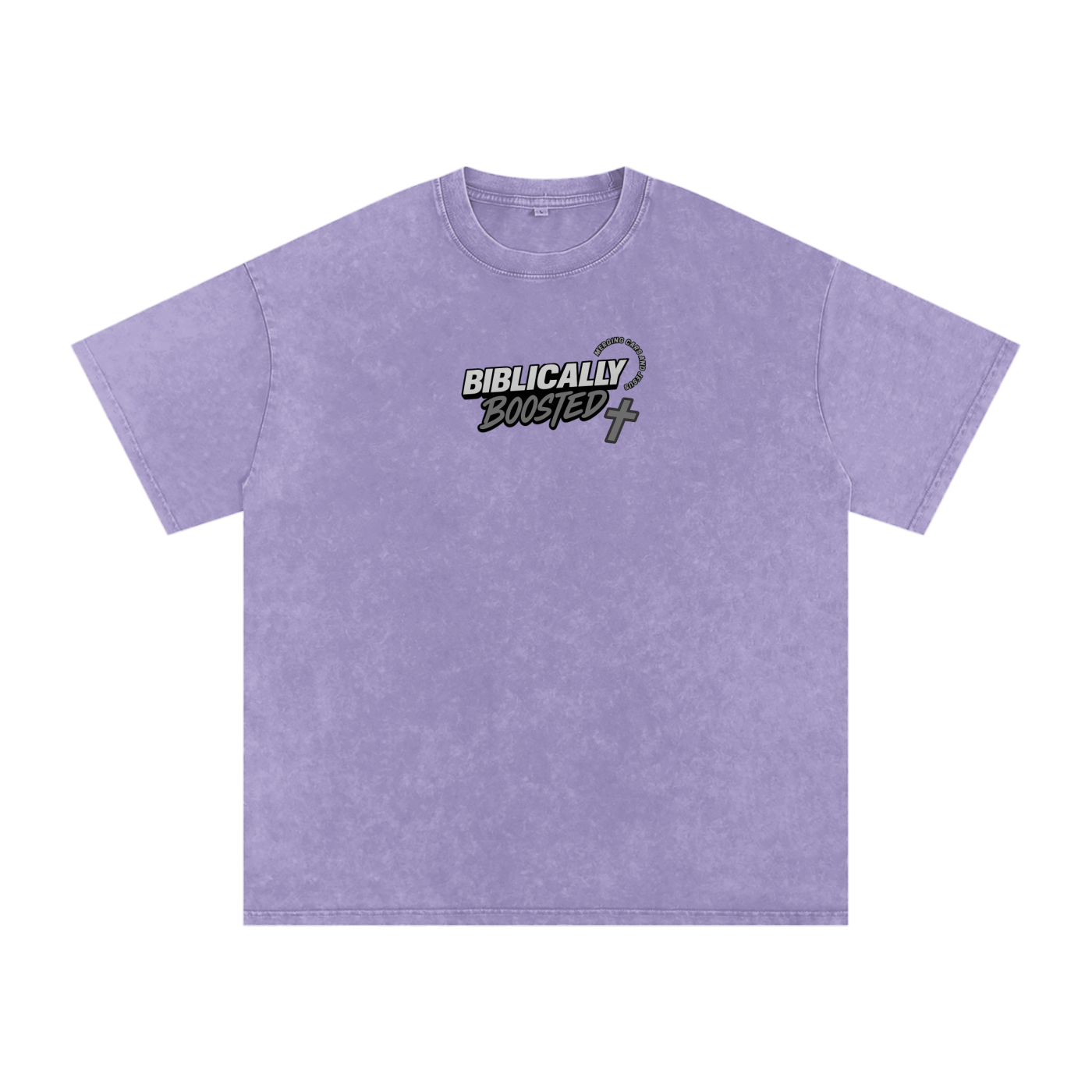 Biblically Boosted Mustang Lust Snow Washed T-shirt
