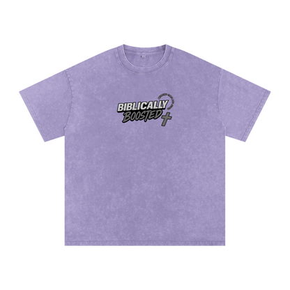 Biblically Boosted Wanted Snow Washed T-Shirt