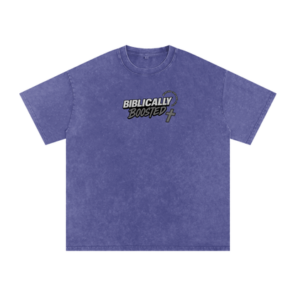 Biblically Boosted Basic logo Snow Washed T-Shirt