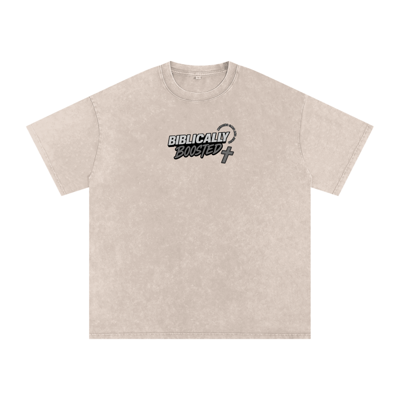 Biblically Boosted VW Golf Snow Washed T-shirt