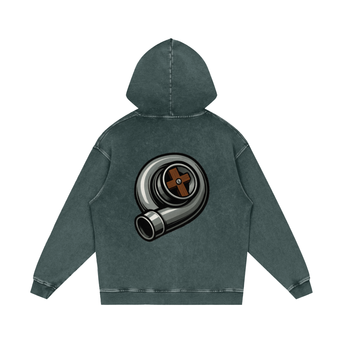 Biblically Boosted Turbo Snow Washed Hoodie