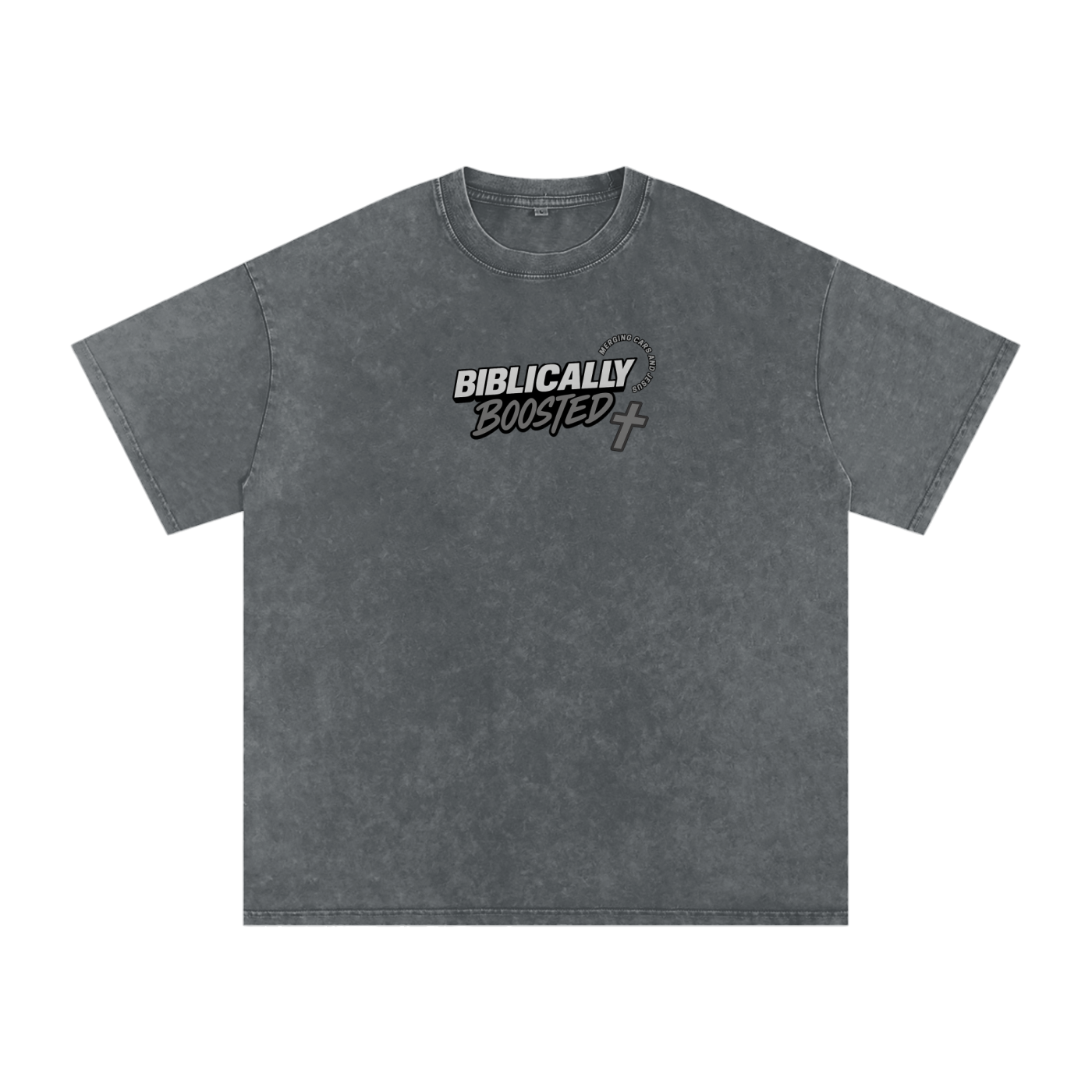 Biblically Boosted Basic logo Snow Washed T-Shirt