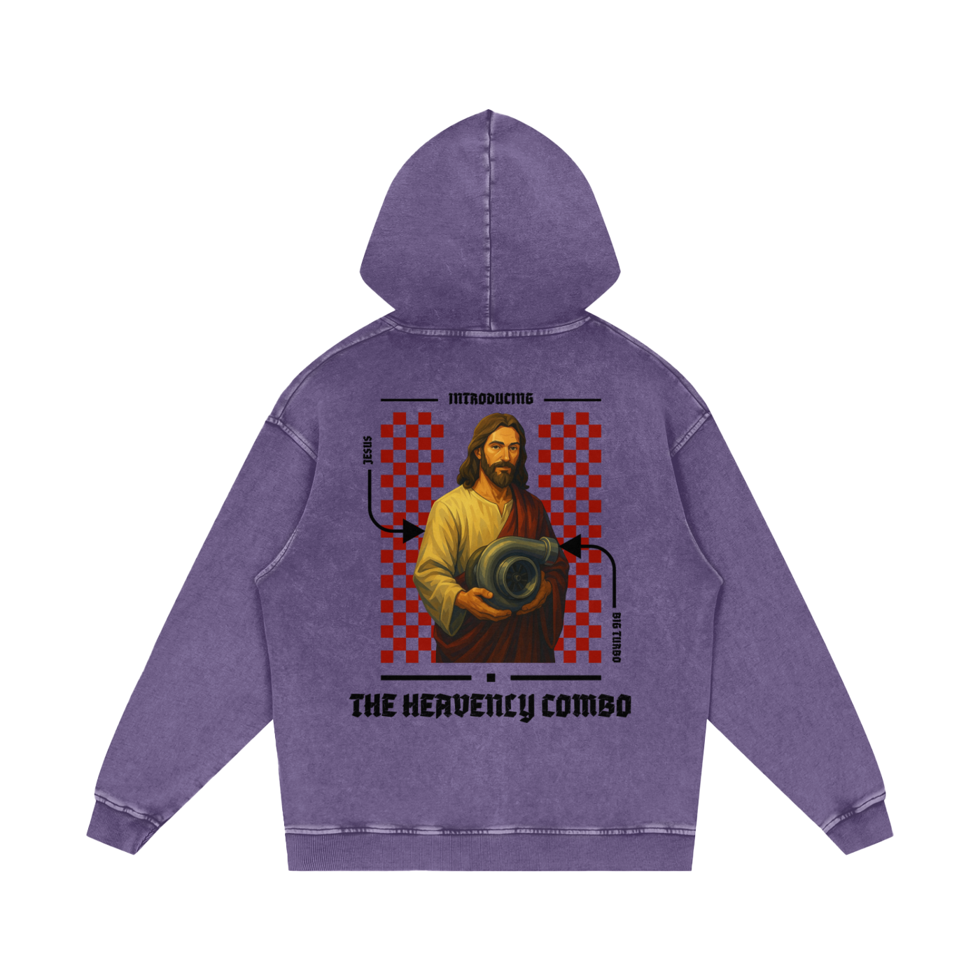 Biblically Boosted Heavenly Combo Snow Washed Hoodie