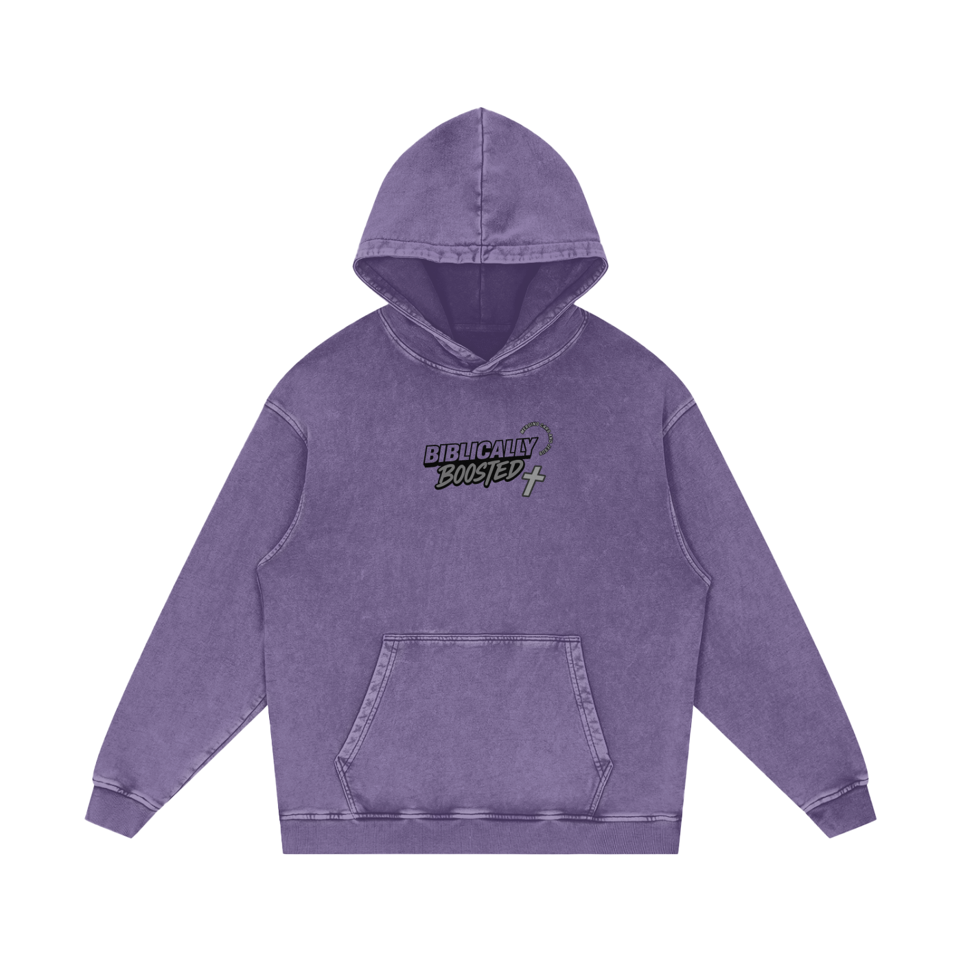 Biblically Boosted Heavenly Combo Snow Washed Hoodie
