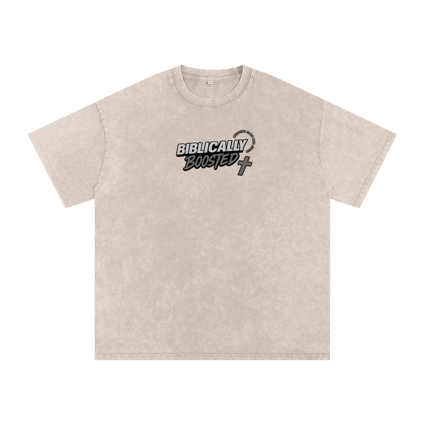 Biblically Boosted Basic logo Snow Washed T-Shirt