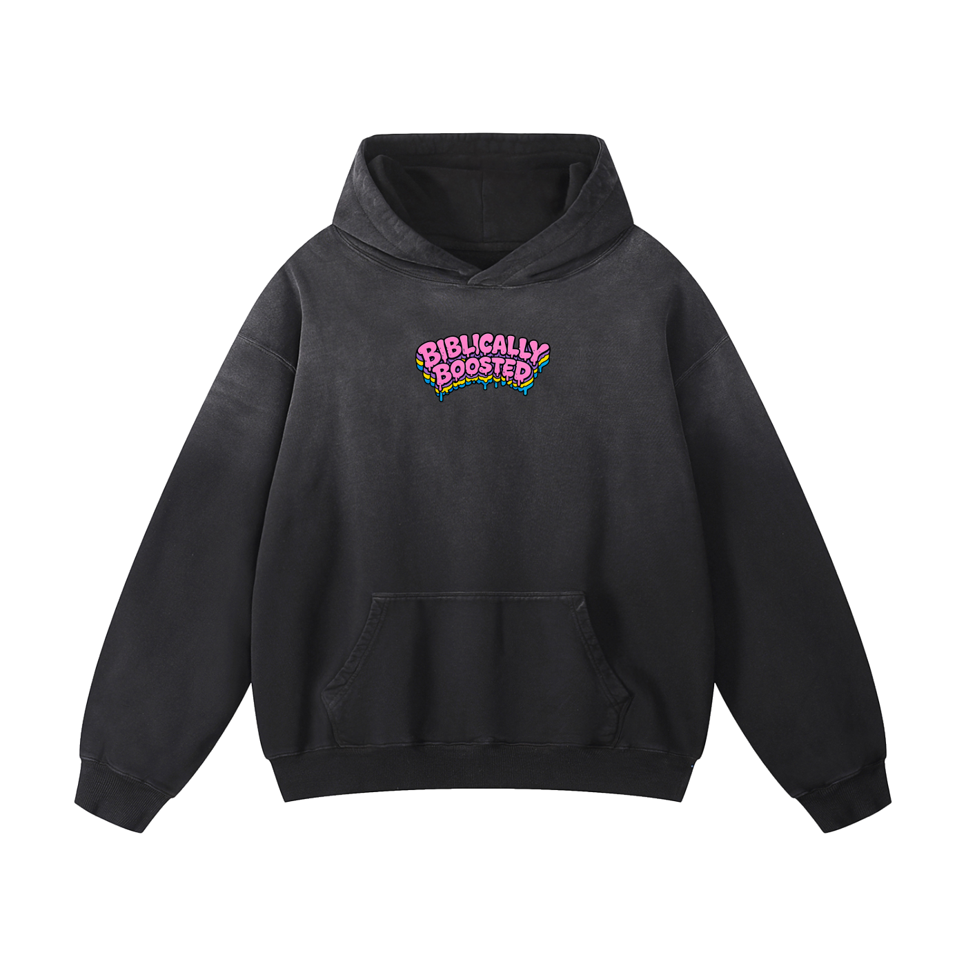 Biblically Boosted Sun Fade Checker Hoodie