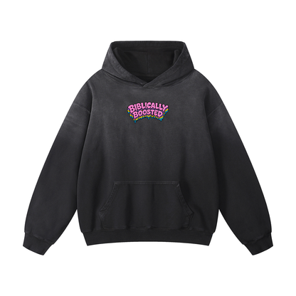 Biblically Boosted Sun Fade Checker Hoodie