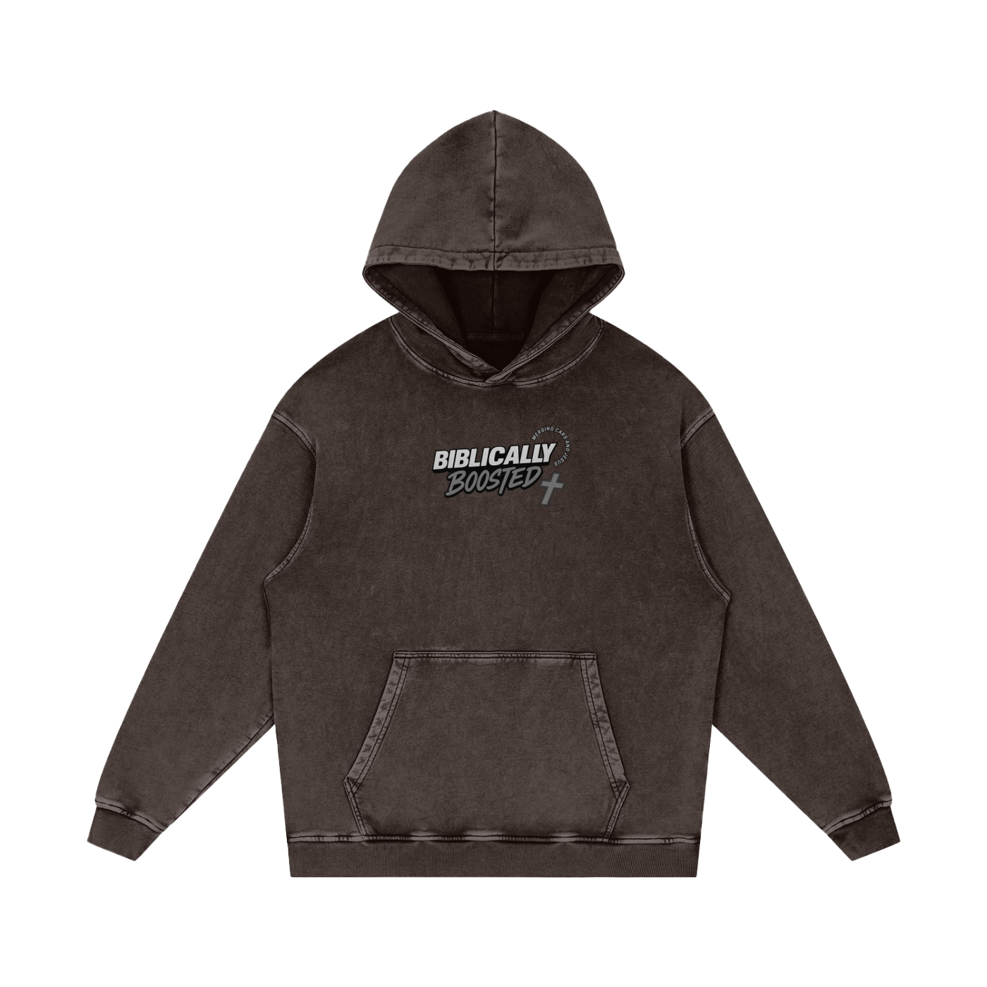 Biblically Boosted Wanted Snow Washed Hoodie