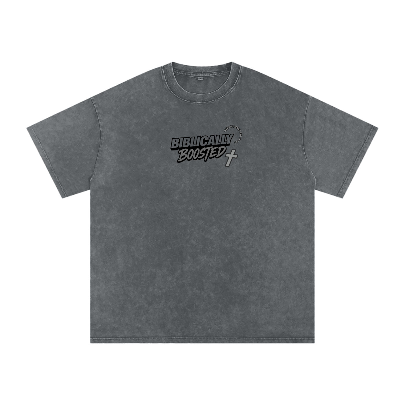 Biblically Boosted Heavenly Combo Snow Washed T-shirt