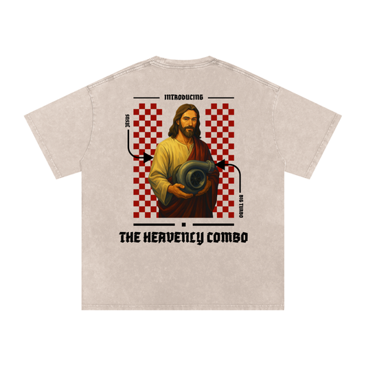 Biblically Boosted Heavenly Combo Snow Washed T-shirt