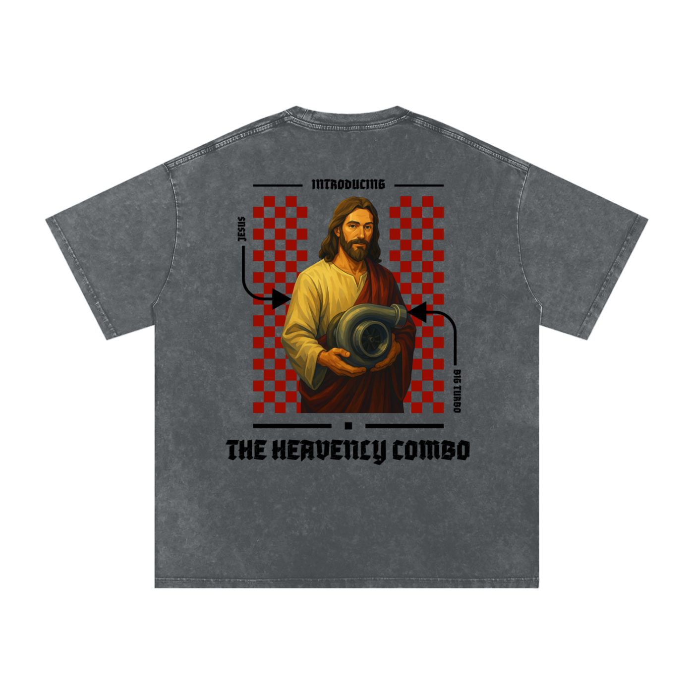 Biblically Boosted Heavenly Combo Snow Washed T-shirt