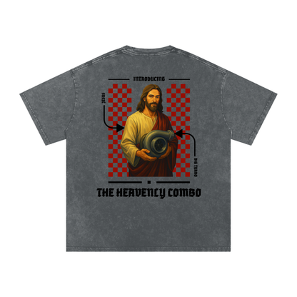 Biblically Boosted Heavenly Combo Snow Washed T-shirt