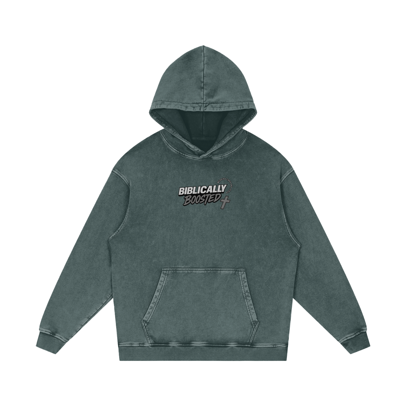 Biblically Boosted Turbo Snow Washed Hoodie