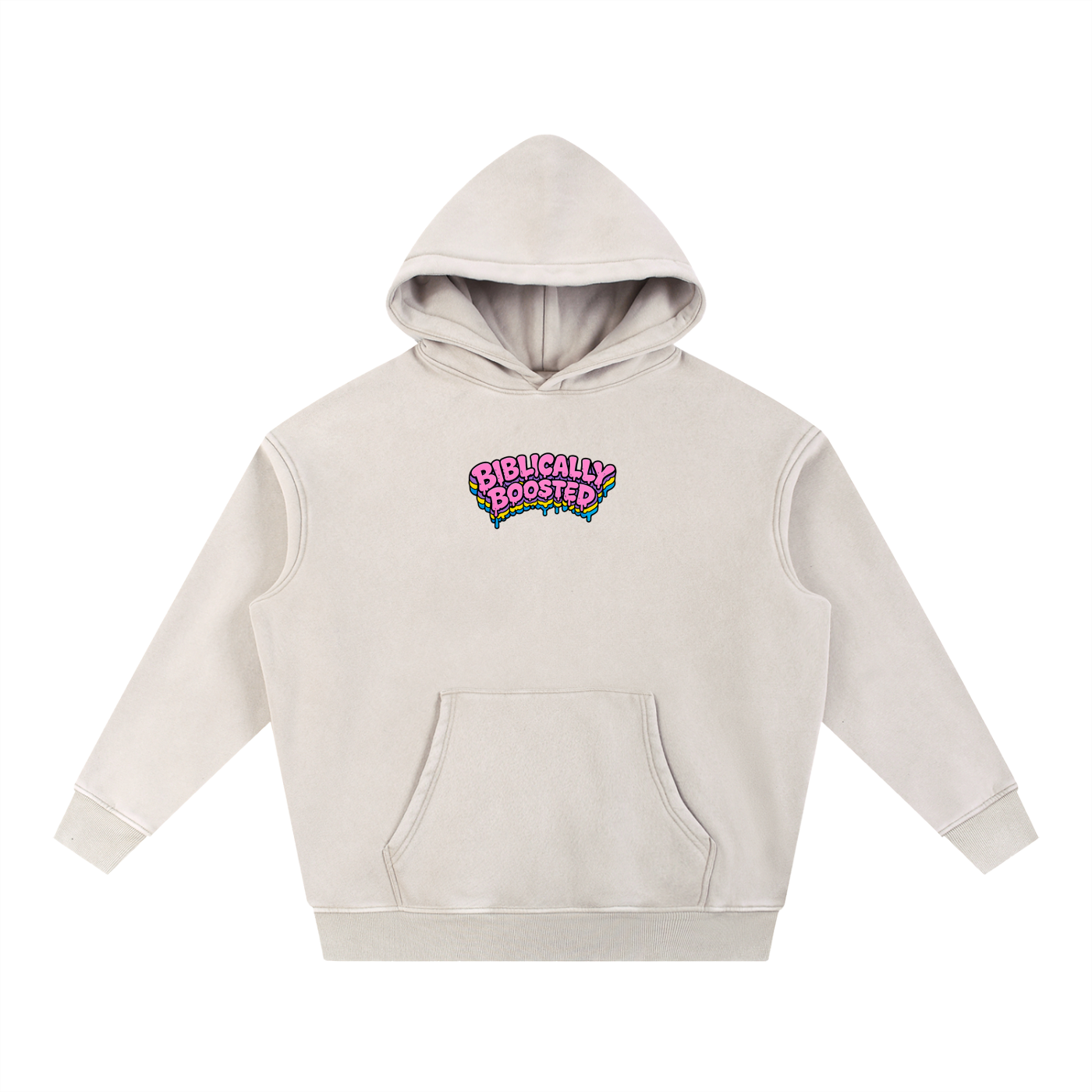 Biblically Boosted Snow Washed Checker Hoodie