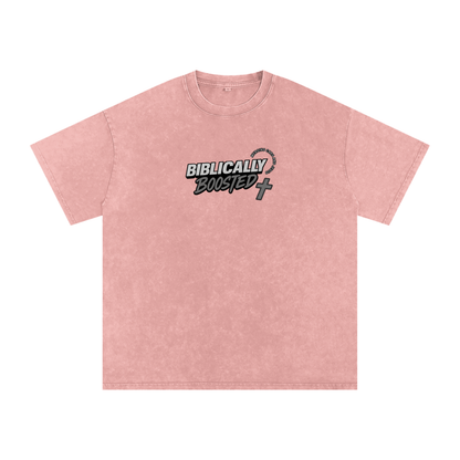 Biblically Boosted Wanted Snow Washed T-Shirt