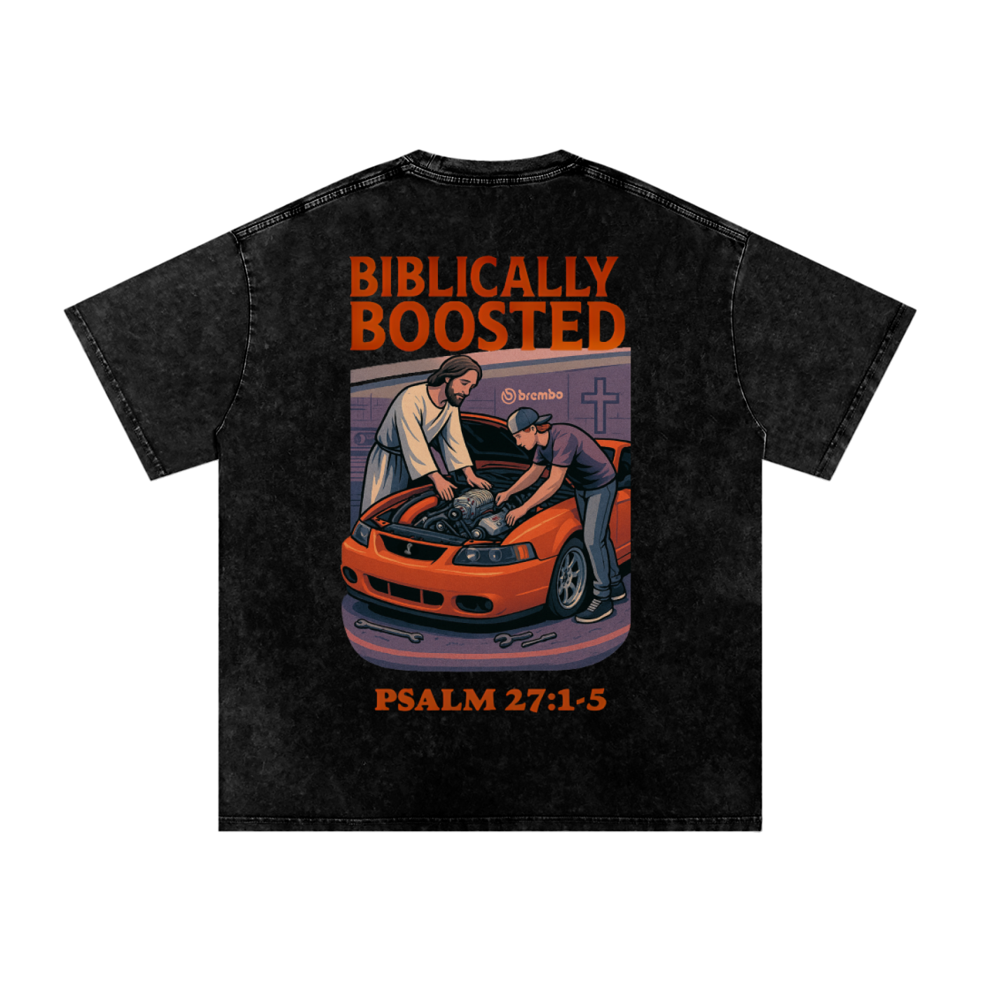 Biblically Boosted Terminator Snow Washed T-shirt
