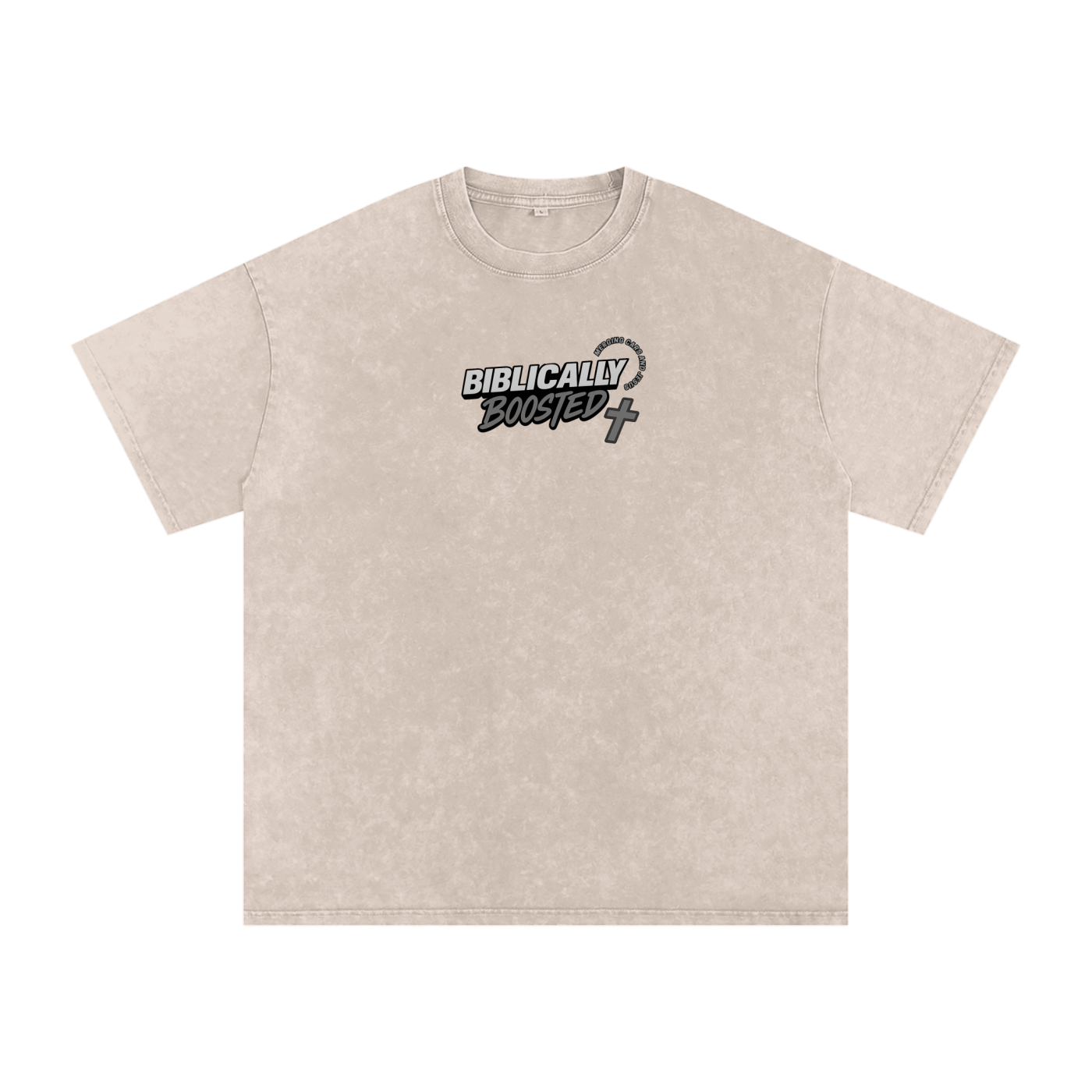 Biblically Boosted Mustang Lust Snow Washed T-shirt