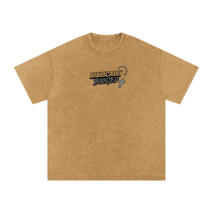 Biblically Boosted Heavenly Combo Snow Washed T-shirt