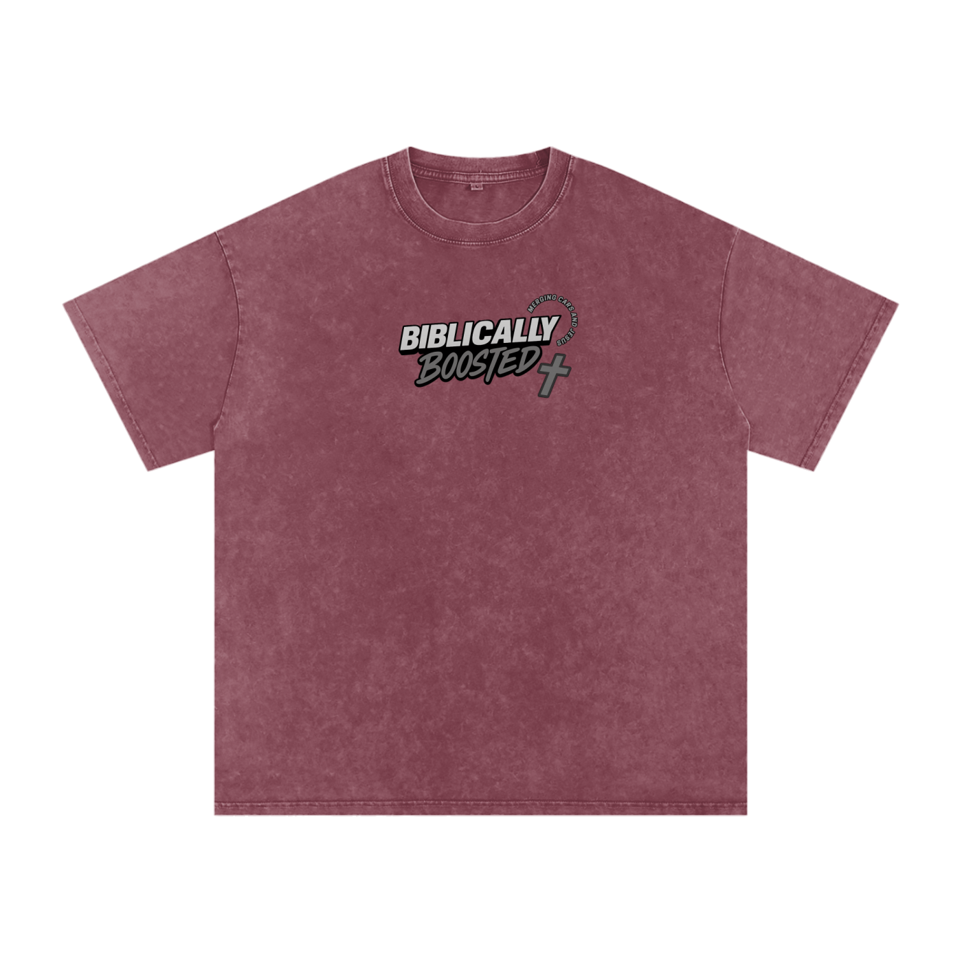 Biblically Boosted Basic logo Snow Washed T-Shirt
