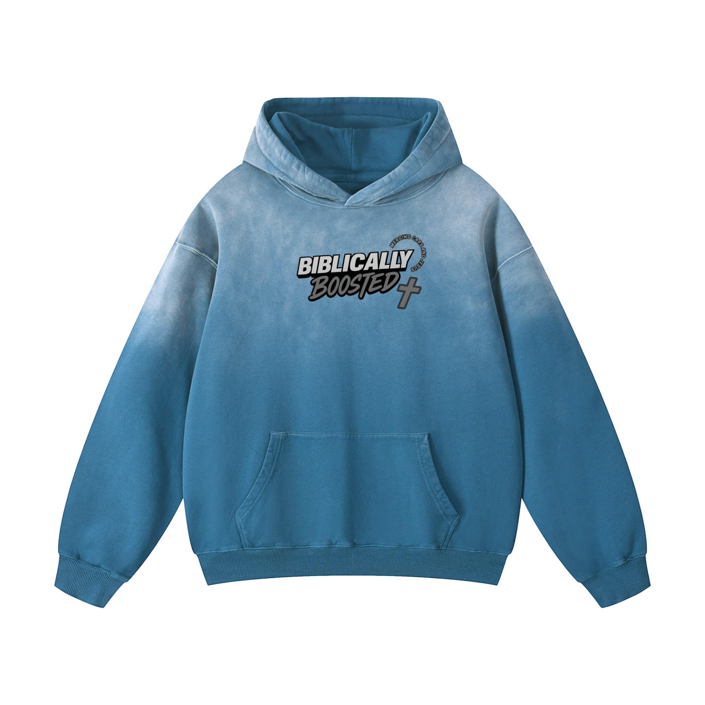 Biblically Boosted Wanted Sun Fade Hoodie