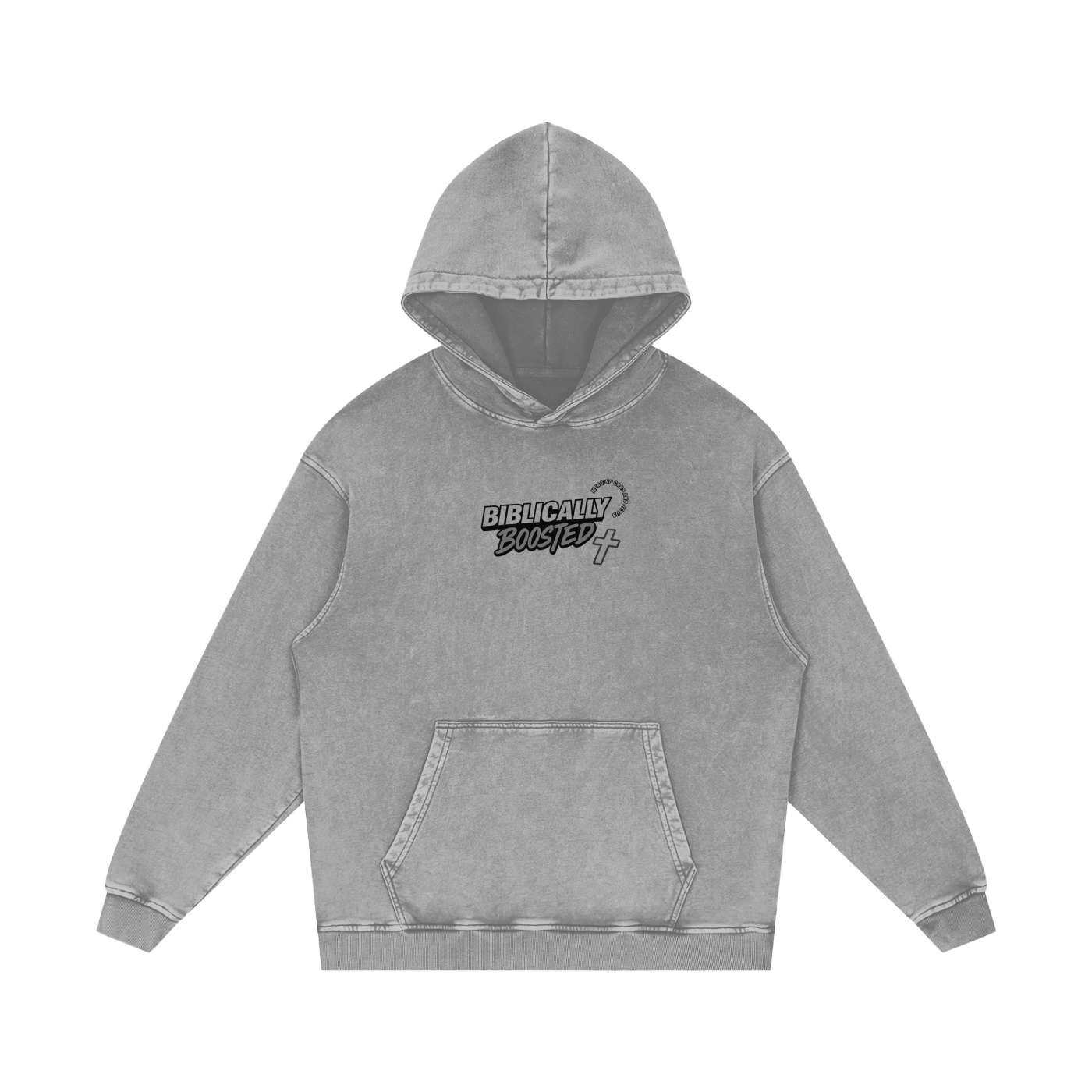 Biblically Boosted Heavenly Combo Snow Washed Hoodie
