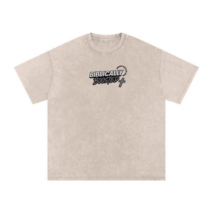 Biblically Boosted Mustang Snow Washed T-Shirt