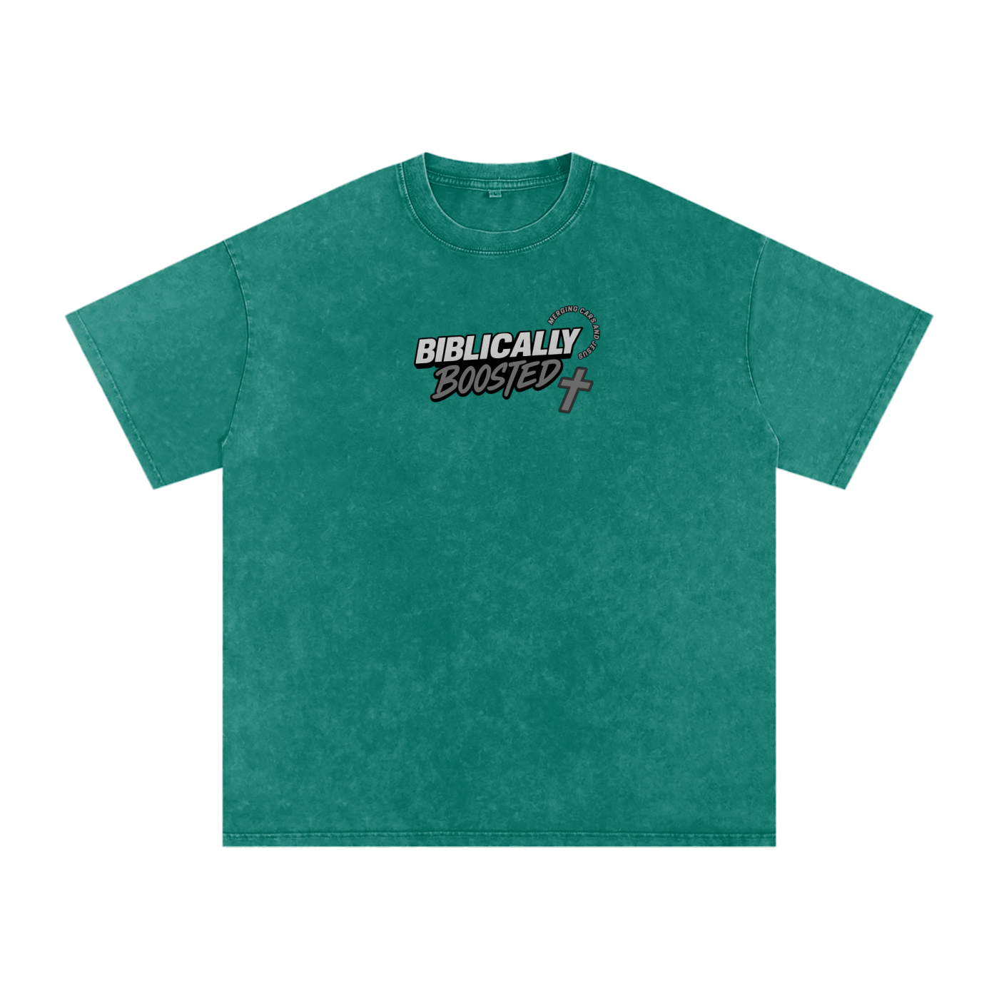 Biblically Boosted Basic logo Snow Washed T-Shirt