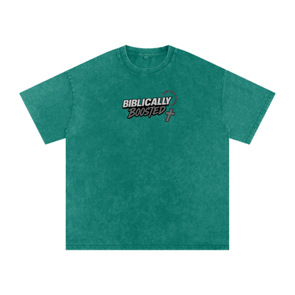 Biblically Boosted Basic logo Snow Washed T-Shirt
