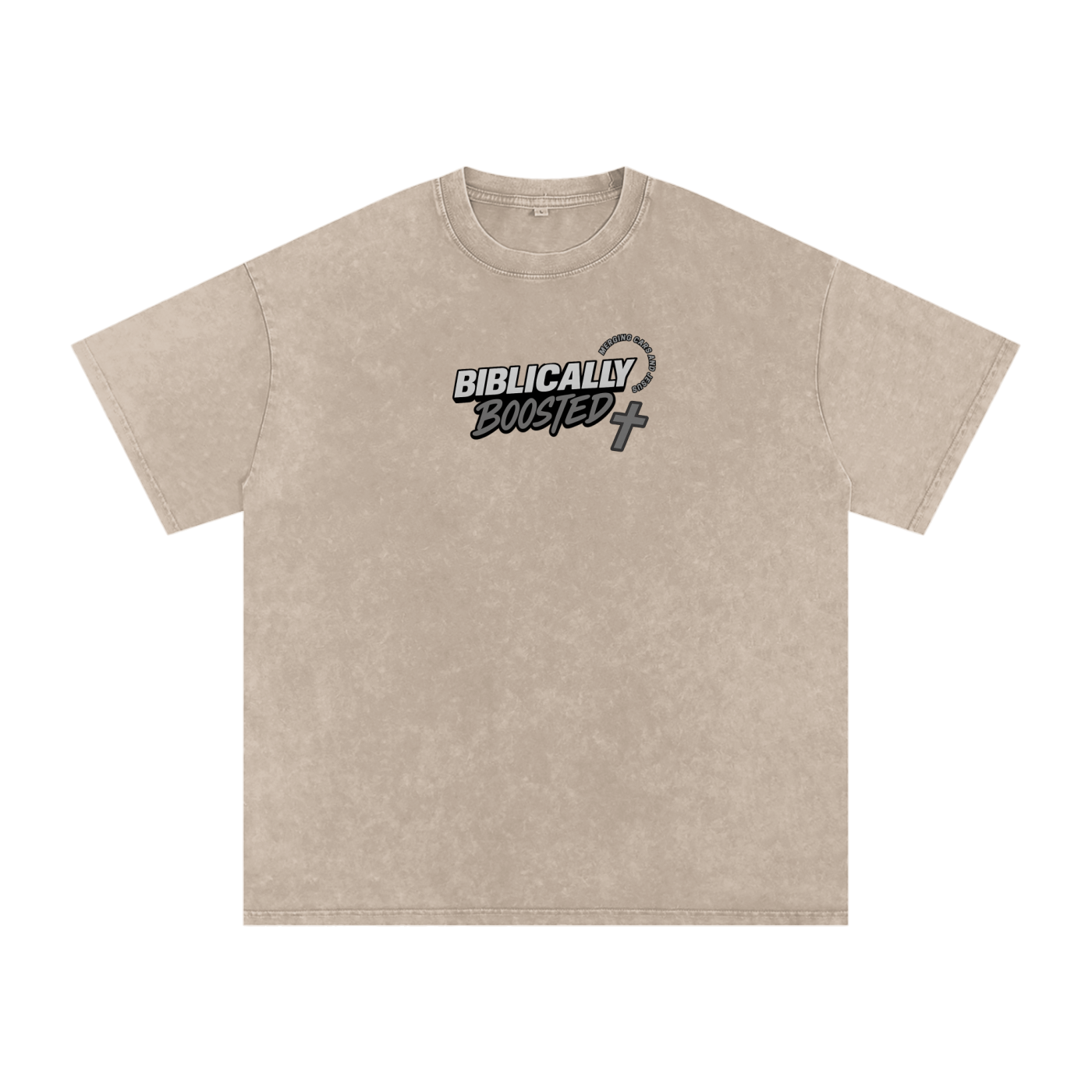 Biblically Boosted Basic logo Snow Washed T-Shirt