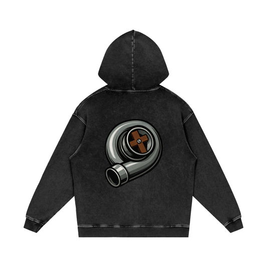 Biblically Boosted Turbo Snow Washed Hoodie