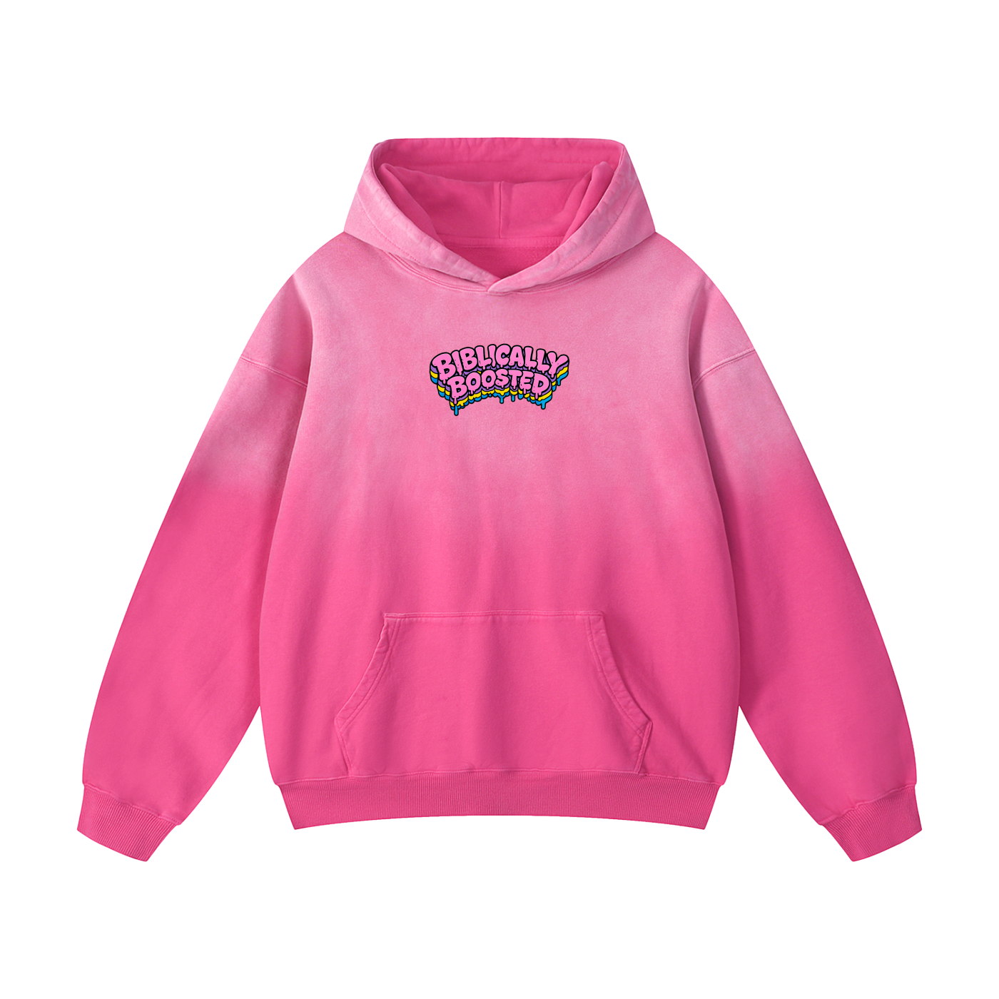 Biblically Boosted Sun Fade Checker Hoodie