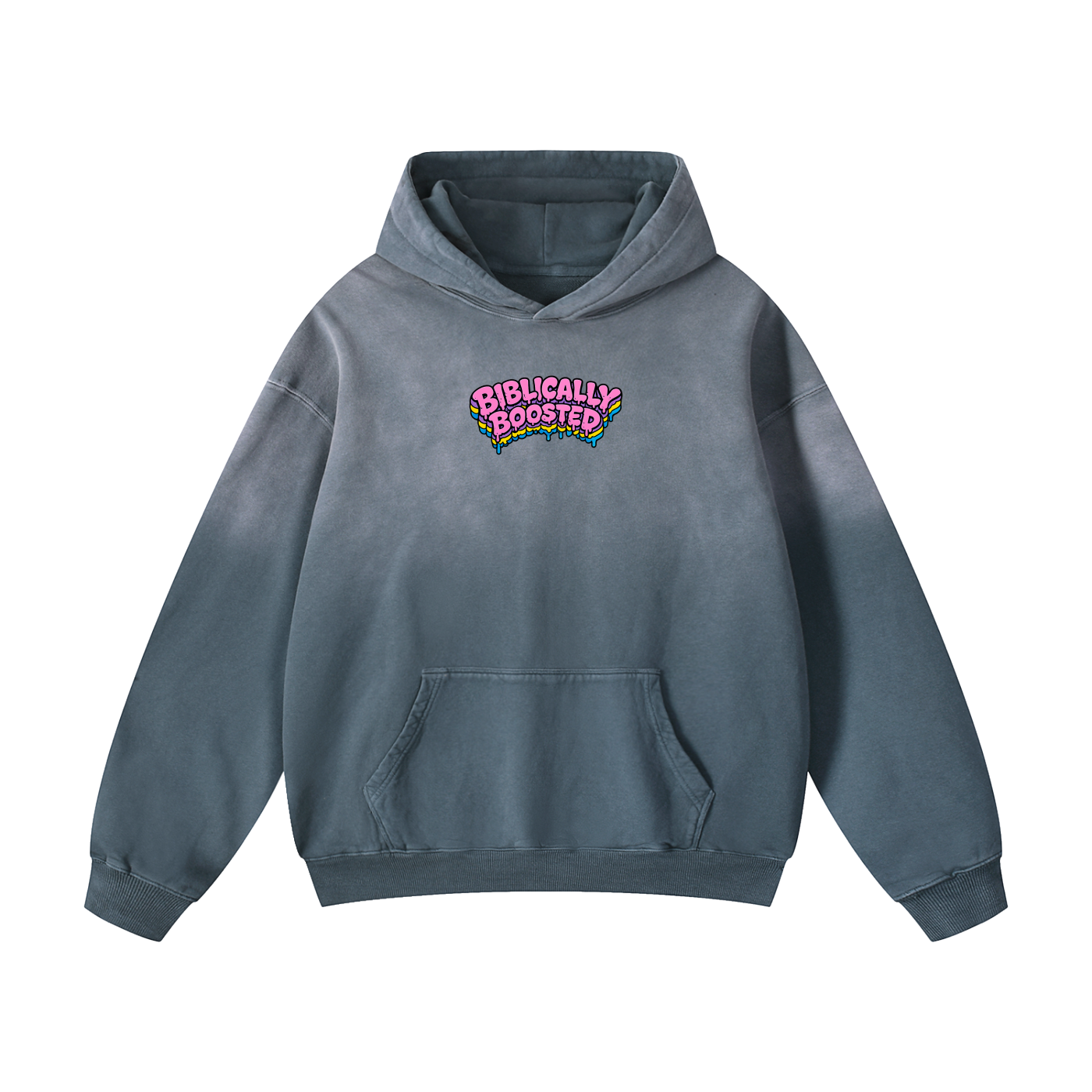 Biblically Boosted Sun Fade Checker Hoodie