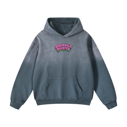 Biblically Boosted Sun Fade Checker Hoodie