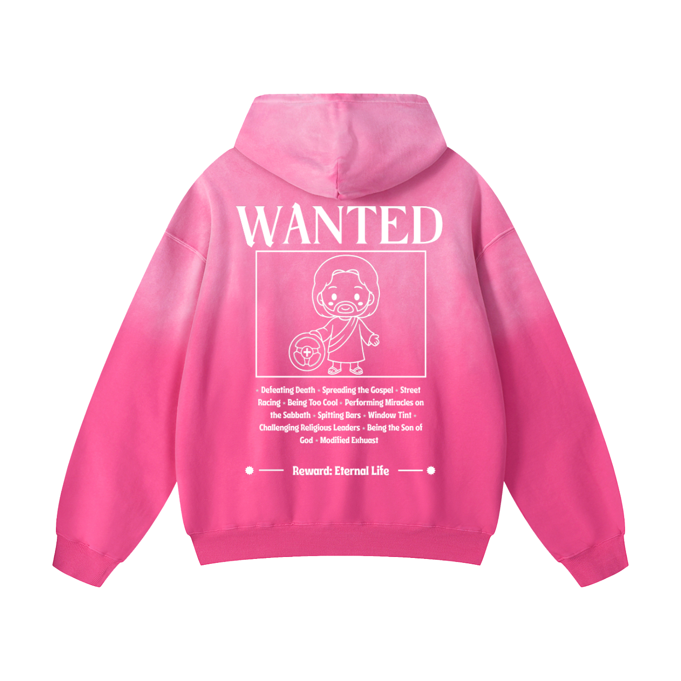Biblically Boosted Wanted Sun Fade Hoodie