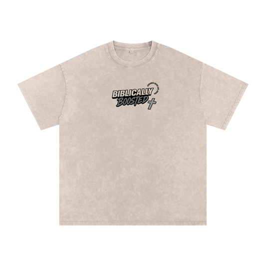 Biblically Boosted Heavenly Combo Snow Washed T-shirt